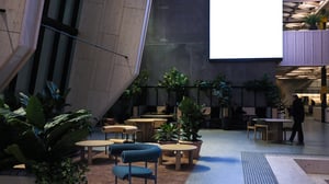 Atriets øvre platå.