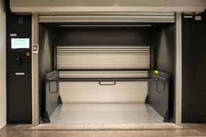 Automatisert senge-heis ved Nye Stavanger Universitetssjukehus.